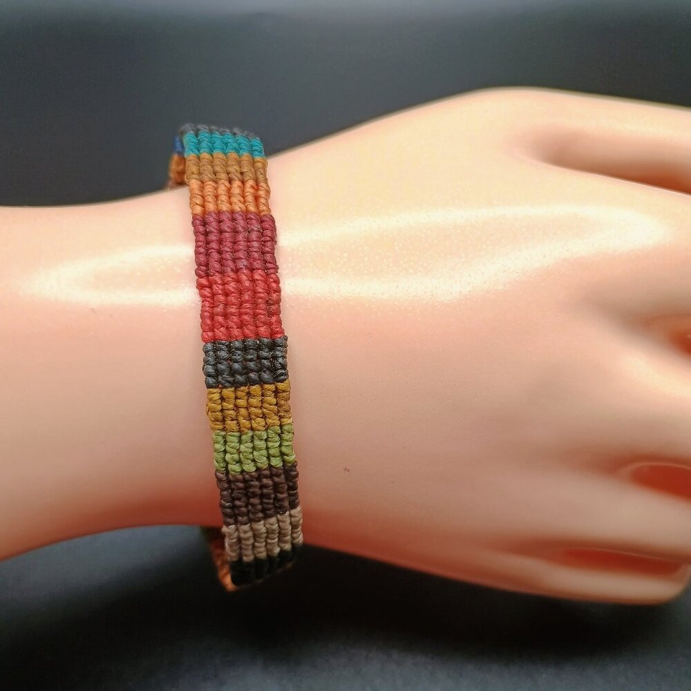 Multicolor Macram Thread Bracelet Andean Craftsma… - image 6